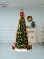 NUVOX Foldable Christmas Tree 7ft Makapal with Decoration Pop Up Artificial Christmas Tree for Home