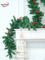 NUVOX Artificial Christmas Garland PVC Xmas Garlands Wall Door Decor for Holiday