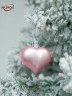 NUVOX 12Pcs Christmas Balls Decors 3D DIY Love Heart Pendant Christmas Tree Ball Hanging Pendant