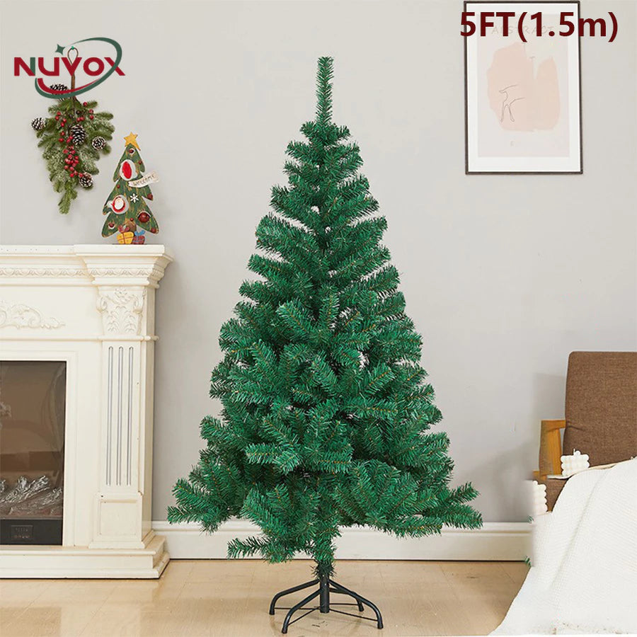 NUVOX PVC Christmas Tree 7ft Makapal Christmas Tree Set with Decoration for Home Party Supplies