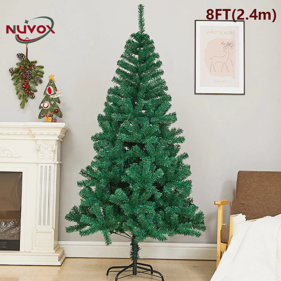 NUVOX PVC Christmas Tree 7ft Makapal Christmas Tree Set with Decoration for Home Party Supplies