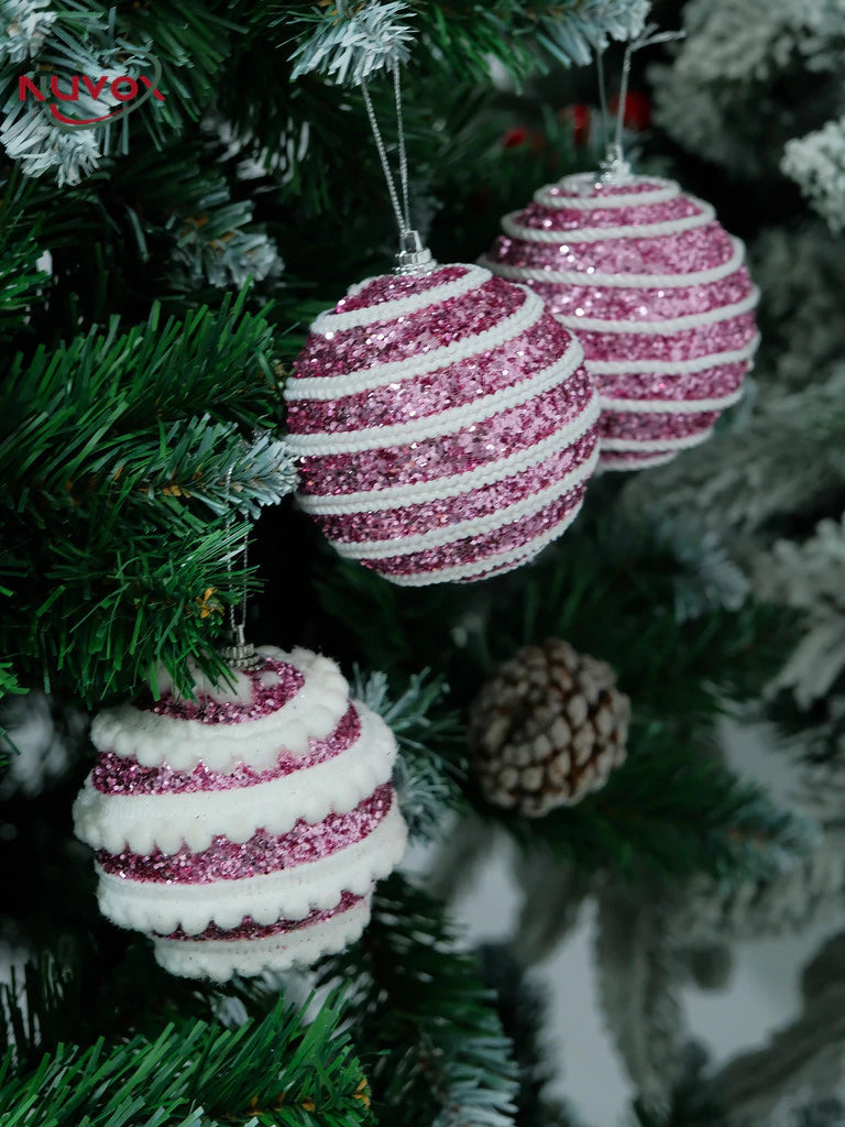 NUVOX 8cm Christmas Balls Xmas Tree Ornament Hanging Pendant Christmas Creative Balls Xmas Ornament