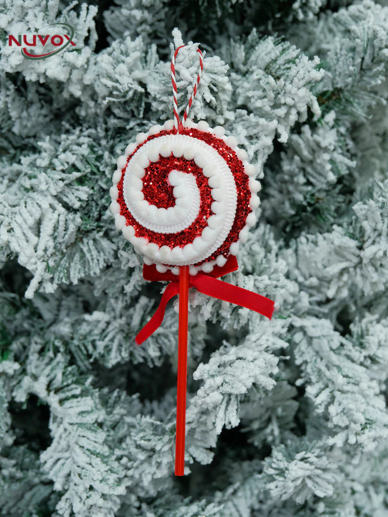 NUVOX Christmas Candy Hanging Decorations Threaded Lollipop Xmas Tree Hanging Ornaments For New Year