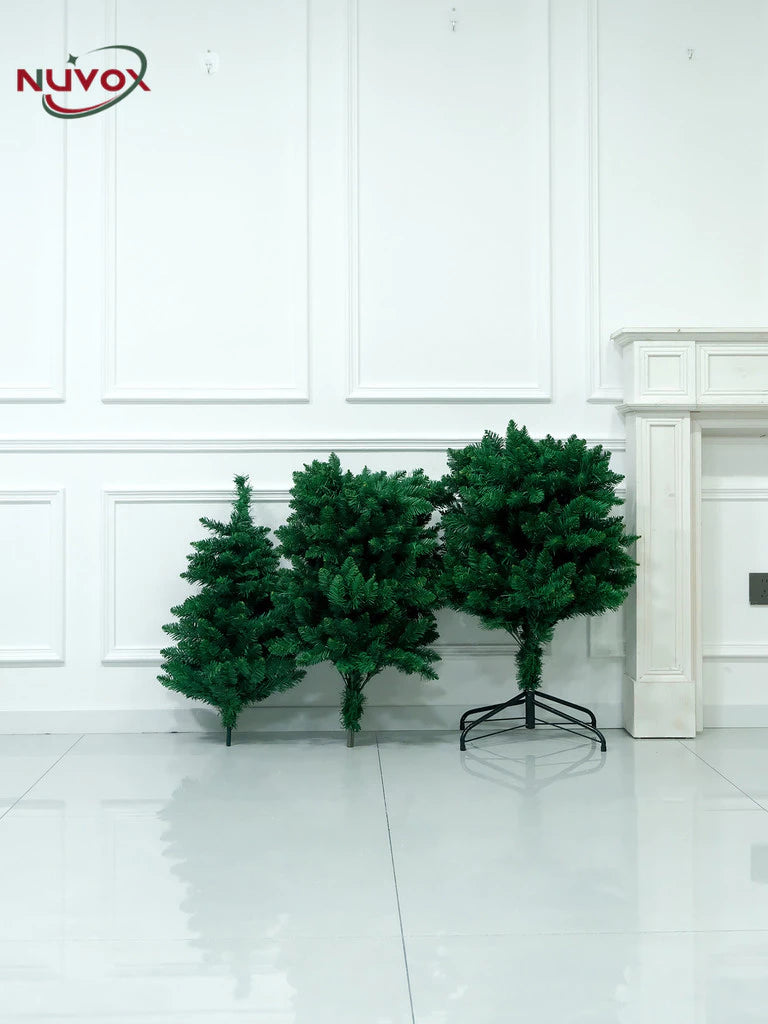 NUVOX Christmas Tree Slim Type 8FT/7FT/6FT/5FT PVC Artificial Pencil Christmas Tree with Stand