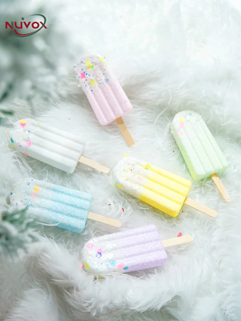 NUVOX Macaron Christmas Tree Pendants Ice Cream Set Christmas Tree Decoration Home Party Supplies
