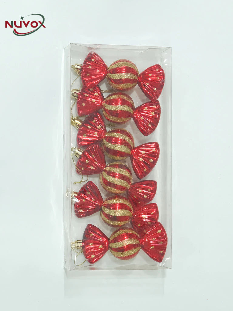 NUVOX 6pcs Christmas Tree Candy Pendant Xmas Tree Hanging Ornaments Decor For Home Party