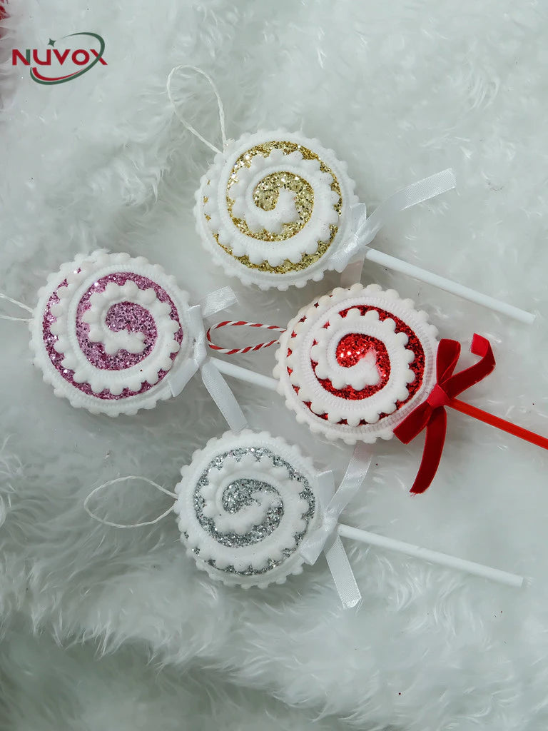 NUVOX Christmas Candy Hanging Decorations Threaded Lollipop Xmas Tree Hanging Ornaments For New Year