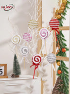 NUVOX Christmas Candy Hanging Decorations Threaded Lollipop Xmas Tree Hanging Ornaments For New Year