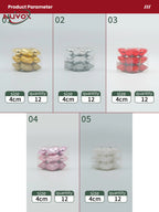 NUVOX 12Pcs Christmas Balls Decors 3D DIY Love Heart Pendant Christmas Tree Ball Hanging Pendant