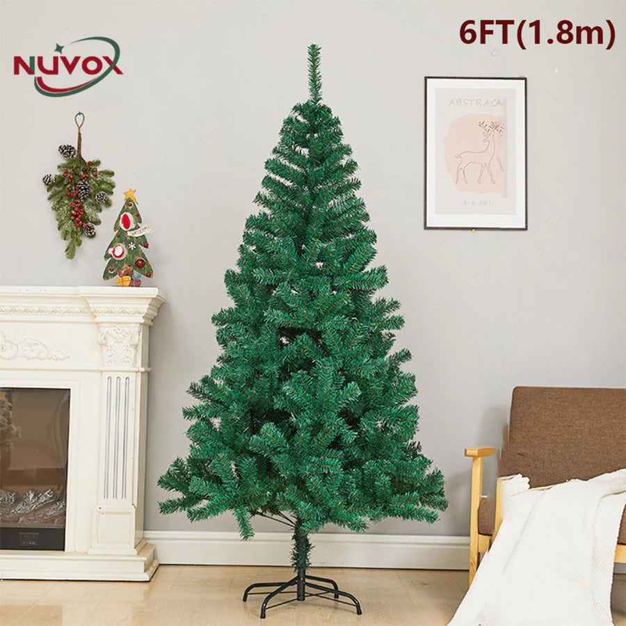 NUVOX PVC Christmas Tree 7ft Makapal Christmas Tree Set with Decoration for Home Party Supplies