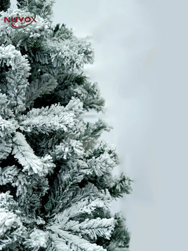 NUVOX 5/6/7/8/10FT Snow Flocked Christmas Tree High Quality XMas Decor Snow Tree