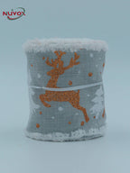 NUVOX Creative Christmas Ribbon Decoration With Velvet Elk Printed Wrapping Xmas Tree Ribbon