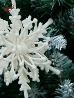 NUVOX 12CM Christmas Glitter Snowflake 3D Snowflake Glitter Star Xmas Tree Ornaments Hanging Decor