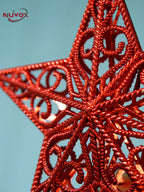 NUVOX Christmas Tree Top Star Hollow Plastic Star Xmas Tree Hanging Ornaments for Home Festival