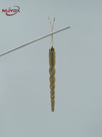 NUVOX 12 Pcs/Box Christmas Twisted Icicle Ornament Xmas Tree Hanging Fake Ice Pendant for Home